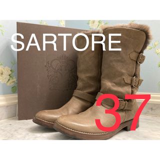 SARTORE ラビットファー エンジニアブーツ 37