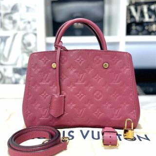 ルイヴィトン(LOUIS VUITTON)の美品☆　ルイヴィトン　モンテーニュBB　2way　アンプラント　グレープ(ハンドバッグ)