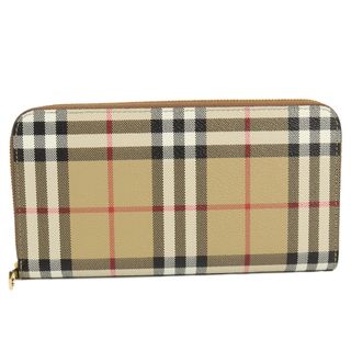 バーバリー(BURBERRY)のBURBERRY バーバリー 8070598 長財布ラウンドファスナー VINT CHCK-BRIR BROWN マルチカラー レディース(財布)