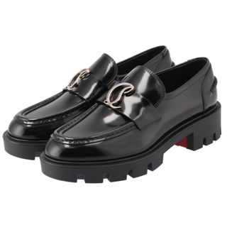 クリスチャンルブタン(Christian Louboutin)のクリスチャンルブタン CHRISTIAN LOUBOUTIN ローファー CL MOC LUG レディース レッドソール ラグソール ブロックヒール 2023年秋冬新作 3221081 0001 B439(ローファー/革靴)