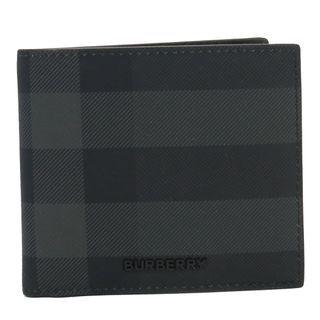 バーバリー(BURBERRY)のBURBERRY バーバリー 8070201 二折財布小銭入付き CHARCOAL ブラック グレー系 メンズ(折り財布)