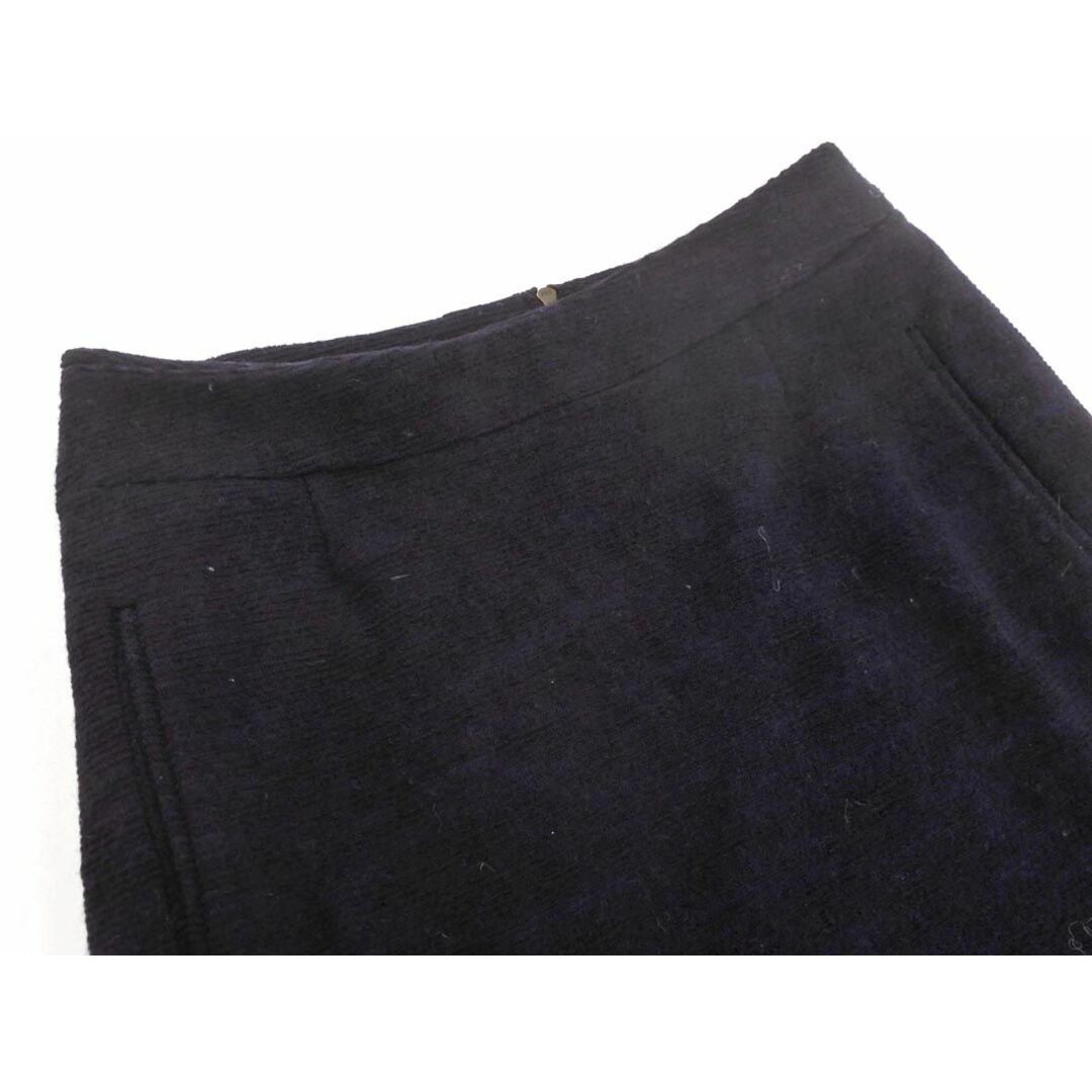 LANVIN(ランバン)のLANVIN ランバン ウール混 リボン Aライン 台形 スカート size36/紺 ◇■ レディース レディースのスカート(ミニスカート)の商品写真