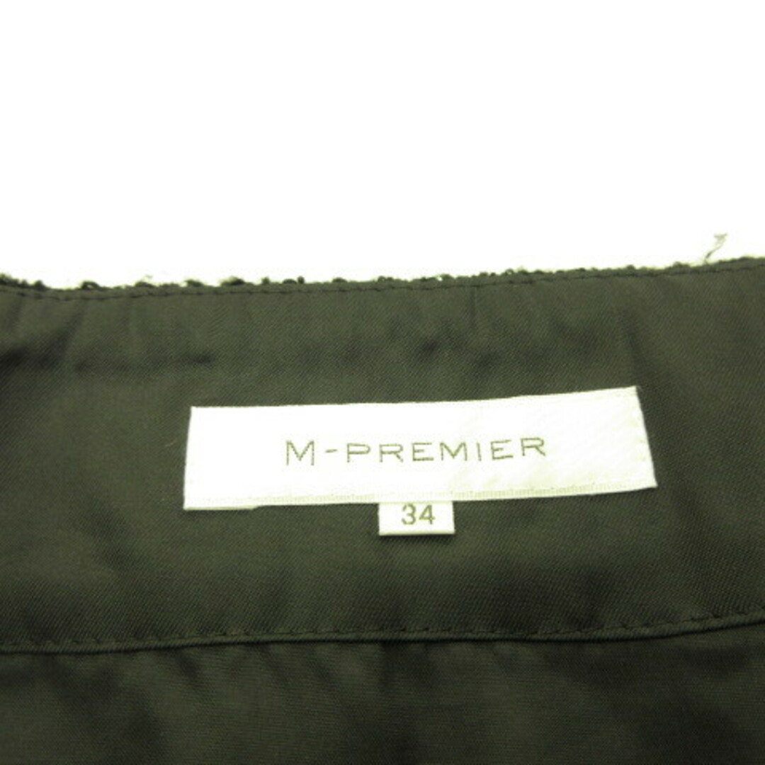 M-premier(エムプルミエ)のエムプルミエ M-Premier スカート ツイード ミニ ストレッチ 黒 34 レディースのスカート(ミニスカート)の商品写真