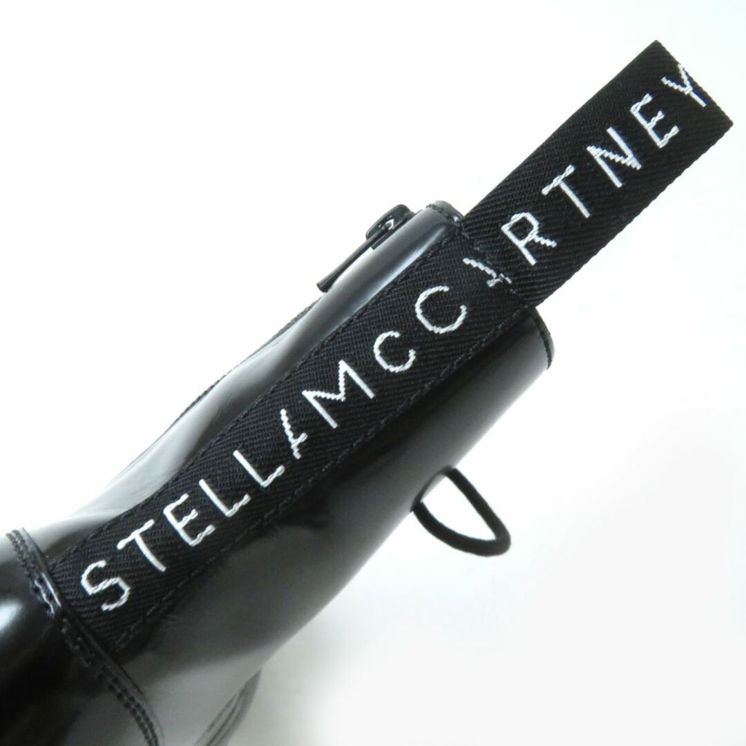 Stella McCartney(ステラマッカートニー)の極美品☆ステラマッカートニー 800303 TRACEトレース ロゴ入り エコレザー ビブラムソール 厚底 レースアップ ブーツ ブラック 38 伊製 レディースの靴/シューズ(ブーツ)の商品写真