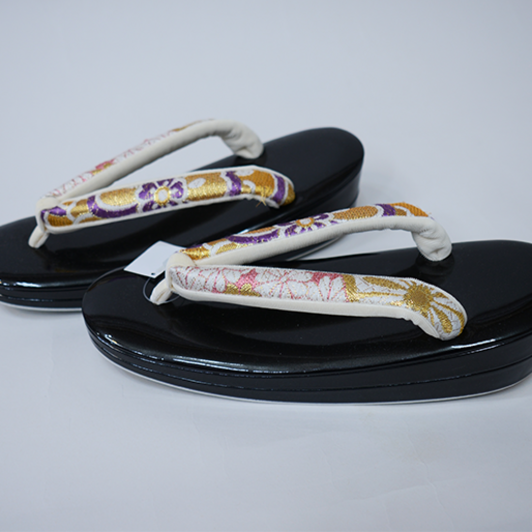 草履バッグセット 正絹 帯地 二枚芯 フリー LL 25cm NO39470 レディースの靴/シューズ(下駄/草履)の商品写真
