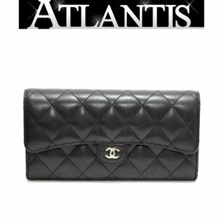 CHANEL - シャネル CHANEL マトラッセ 長財布 黒 ラムスキン S金具 ...