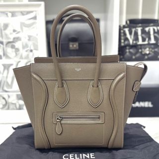 セリーヌ(celine)の美品☆　セリーヌ　ラゲージ　マイクロ　スリ　ハンドバッグ　2021年(ハンドバッグ)