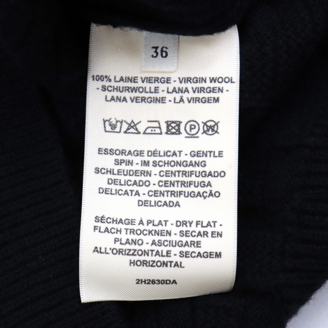 Hermes(エルメス)の美品 エルメス 22AW Hジャガード ウールニットセーター レディース 黒 36 HERMES レディースのトップス(ニット/セーター)の商品写真