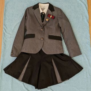 【美品】アリサナ 150cm セットアップ6点セット ストライプ グリーン 卒服