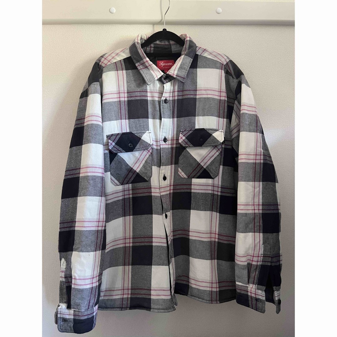 Supreme - Supreme Quilted Flannel Shirt フランネルシャツ Lの通販