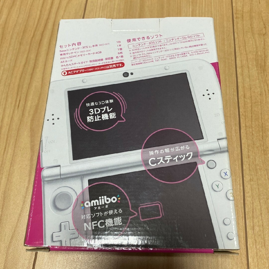 任天堂(ニンテンドウ)の【動作確認済】Newニンテンドー3DS LL　ピンク×ホワイト エンタメ/ホビーのゲームソフト/ゲーム機本体(携帯用ゲーム機本体)の商品写真