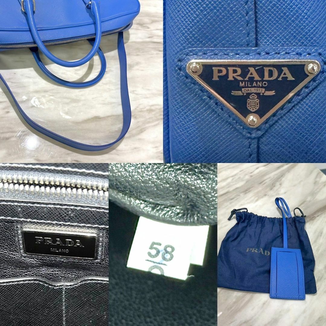 PRADA - 美品☆ プラダ ビジネスバッグ 2way サフィアーノ 青の通販 by