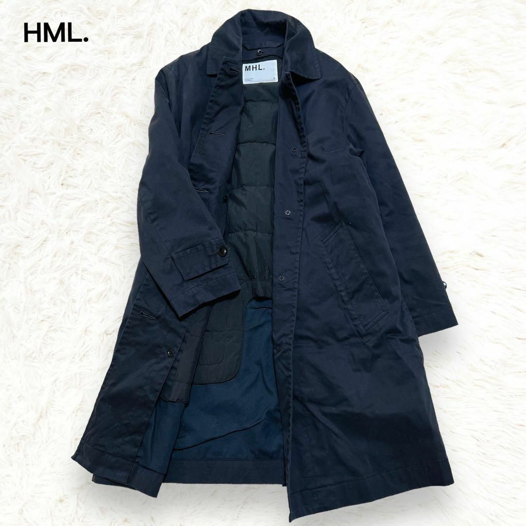 美品*MHLダウンライナー付 ステンカラーコート2way ブラック | フリマアプリ ラクマ