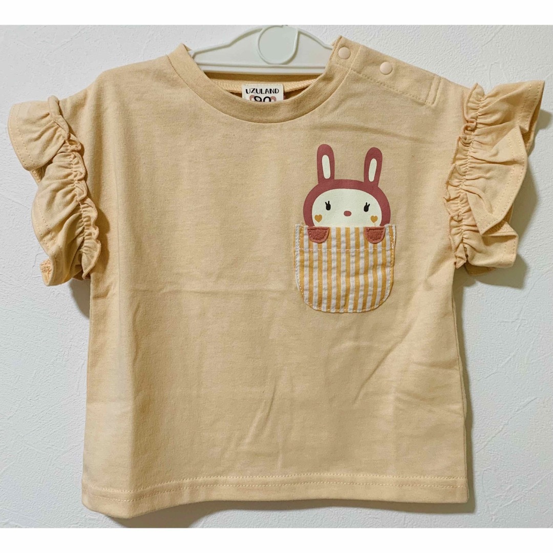 新品　タグ付き　Tシャツ 半袖　ウズランド　薄いオレンジ キッズ/ベビー/マタニティのキッズ服女の子用(90cm~)(Tシャツ/カットソー)の商品写真