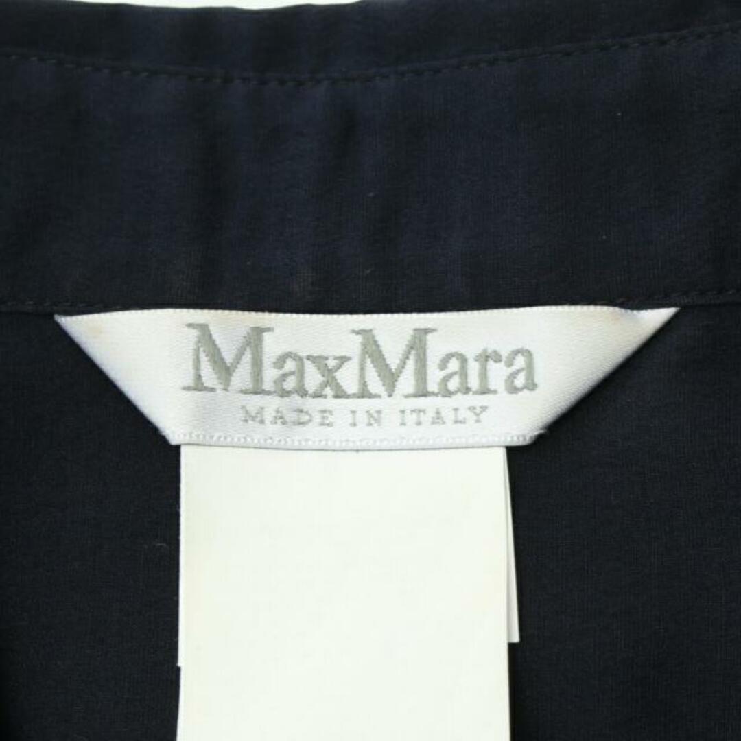 Max Mara(マックスマーラ)の ブラウス シルク ウール ダークネイビー レディースのトップス(シャツ/ブラウス(半袖/袖なし))の商品写真