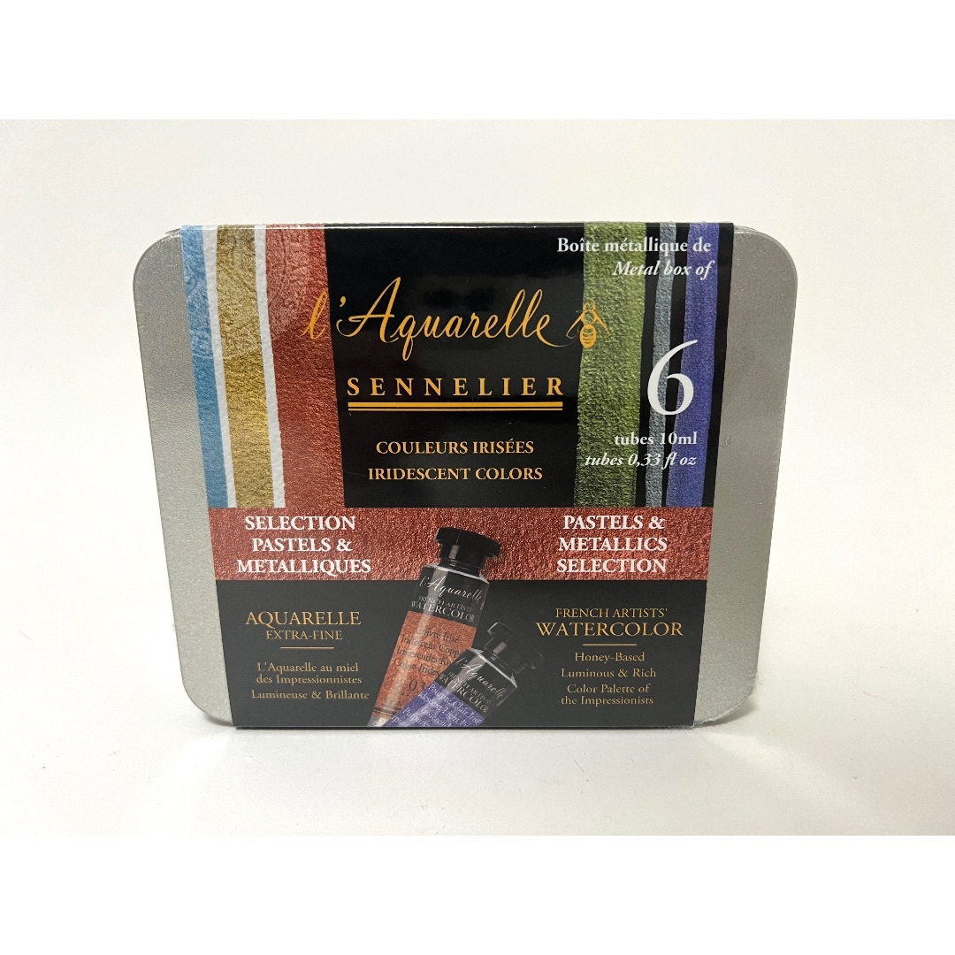SENNELIER セヌリエ 透明 水彩絵具 パステル＆メタリックセレクション 6色セット 未開封 新品