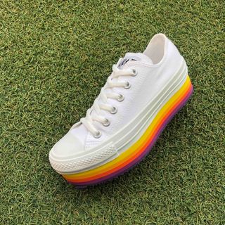 コンバース(CONVERSE)の美品23.5 converse コンバース オールスター OX 厚底　HW275(スニーカー)