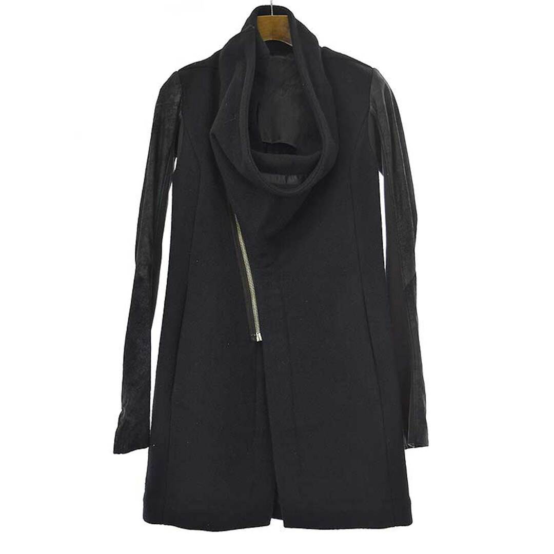 Rick Owens リックオウエンス レザースリーブハイネックロング