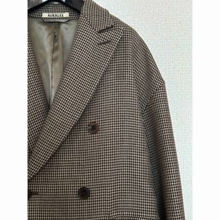 オーラリー(AURALEE)のAuralee DOUBLE FACE CHECK BREASTED COAT(ロングコート)