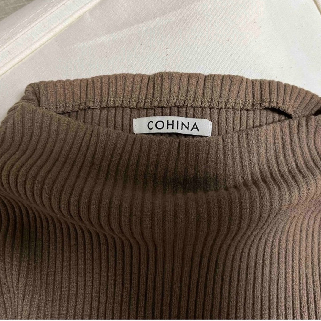COHINA(コヒナ)の【COHINA】羽織り、トップス（ブラウン）セット レディースのジャケット/アウター(その他)の商品写真