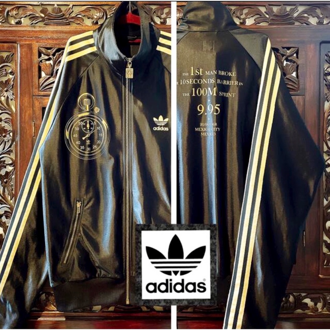 adidas(アディダス)のアディダス オリンピック 記録記念 希少 ジャージ ジャケット パーカー 時計 メンズのトップス(ジャージ)の商品写真