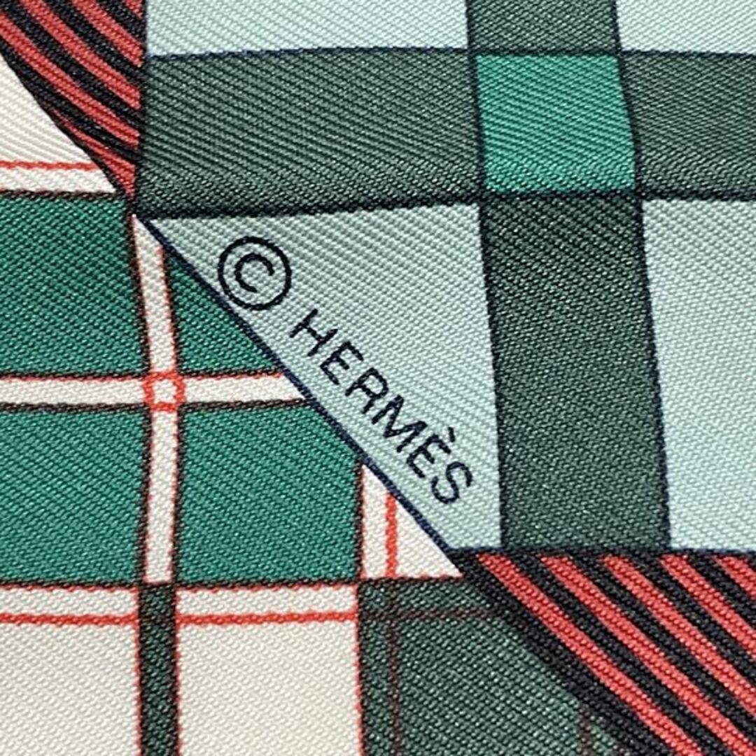 エルメス カレ90 EX LIBRIS A CARREAUX エクスリブリス チェック レディース マルチカラー HERMES [美品]  【アパレル・小物】