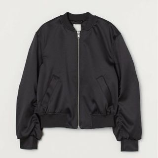 エイチアンドエム(H&M)の週末SALE【H&M】サテンフライトジャケット(ブルゾン)