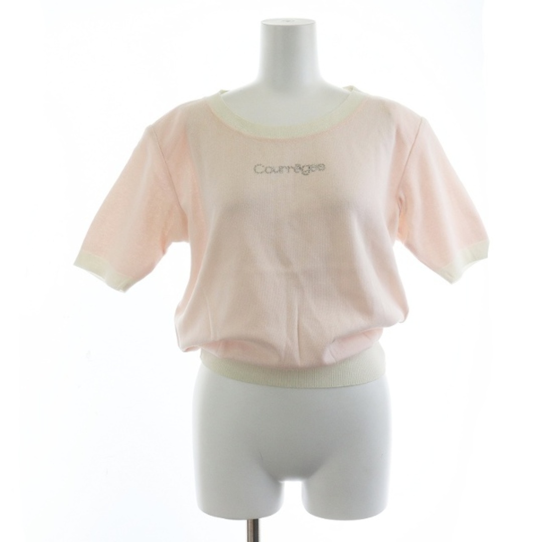 クレージュ courreges カットソー 【M】 薄手 半袖 綿 ストレッチ