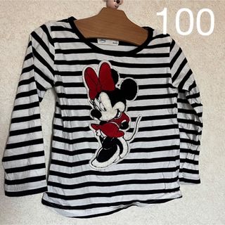 ディズニー(Disney)のDisney  ミニー Tシャツ ボーダー 100(Tシャツ/カットソー)