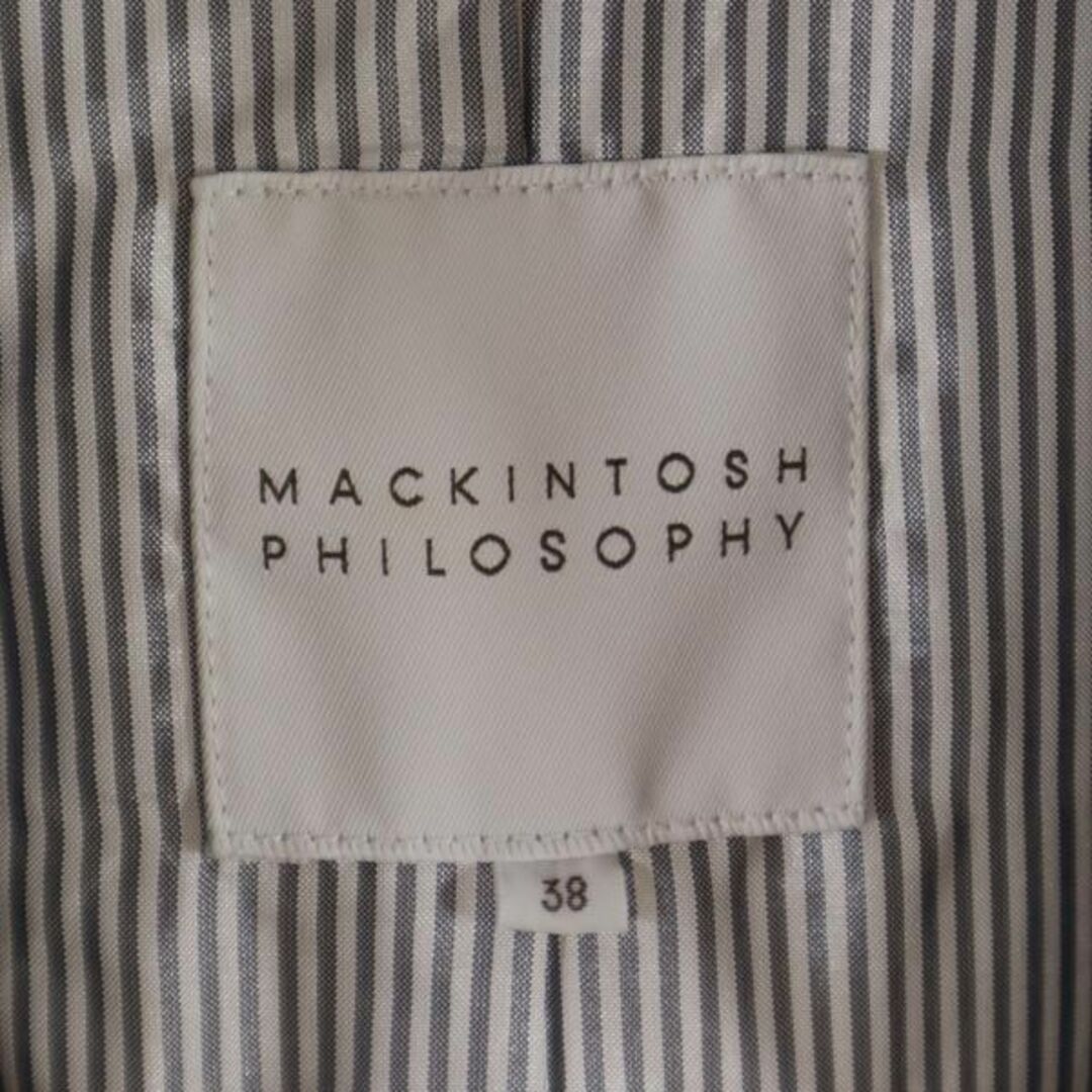 MACKINTOSH PHILOSOPHY(マッキントッシュフィロソフィー)のマッキントッシュフィロソフィー 三陽商会 ダウンコート 38 ネイビー系 MACKINTOSH PHILOSOPHY 裏ストライプ ボリュームカラー レディース 古着 【231030】 レディースのジャケット/アウター(ダウンコート)の商品写真