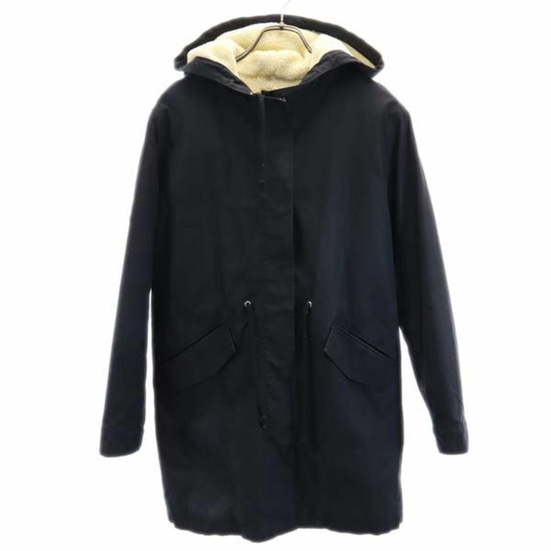 A.P.C(アーペーセー)のアーペーセー モッズコート XS 黒 A.P.C. 裏ボア レディース 古着 【231030】 レディースのジャケット/アウター(モッズコート)の商品写真