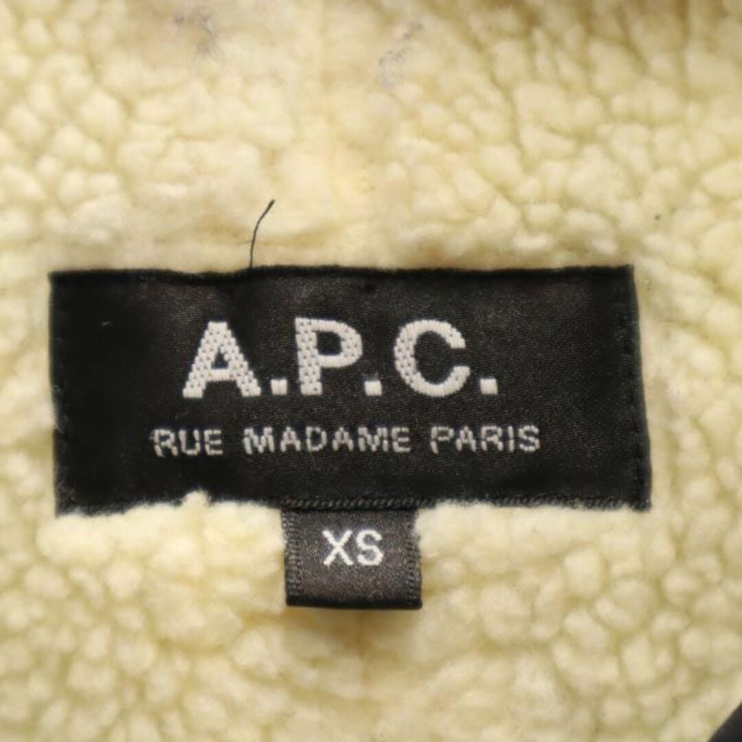 A.P.C(アーペーセー)のアーペーセー モッズコート XS 黒 A.P.C. 裏ボア レディース 古着 【231030】 レディースのジャケット/アウター(モッズコート)の商品写真