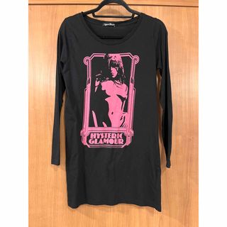 新品ヒステリックグラマー  Vネック ☆女柄プリント 半袖Tシャツ・ワンピース