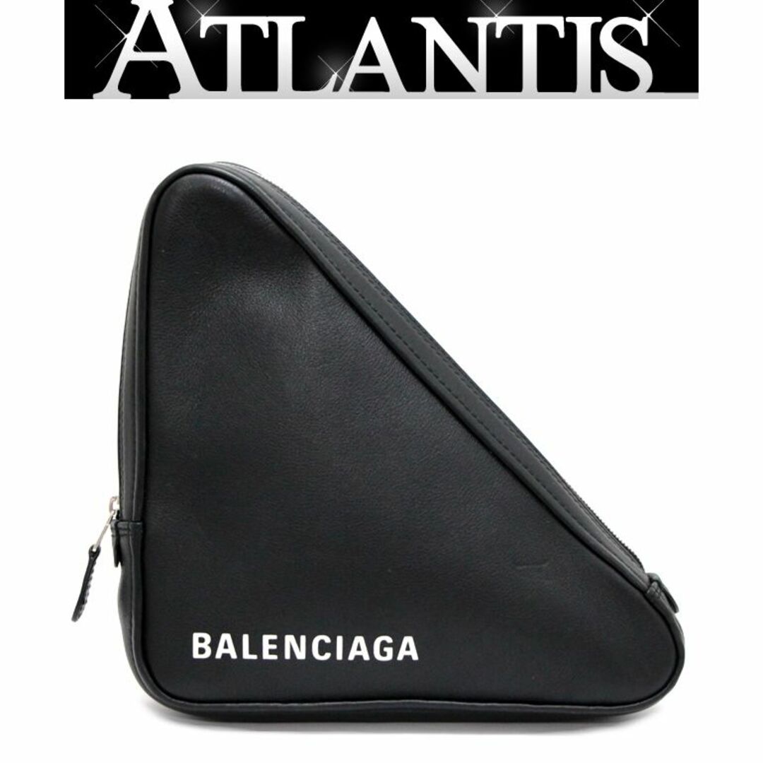 Balenciaga   バレンシアガ トラアングル クラッチバッグ レザー 黒