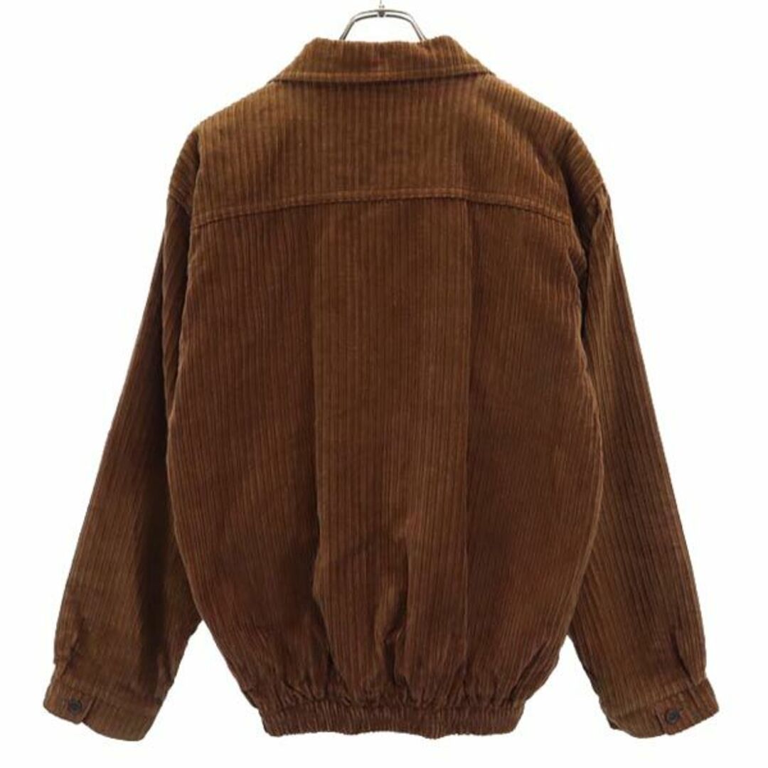 丸襟 コーデュロイジャケット ブラウン ブルゾン メンズ 古着 【231030