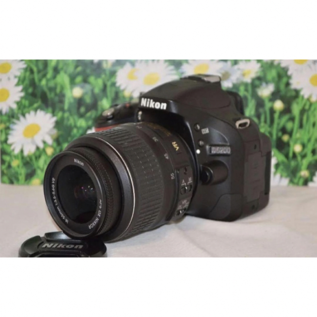 高性能camera❤高画質＆カンタン操作❤Nikon D5200 一眼レフカメラ 美品レンズセット
