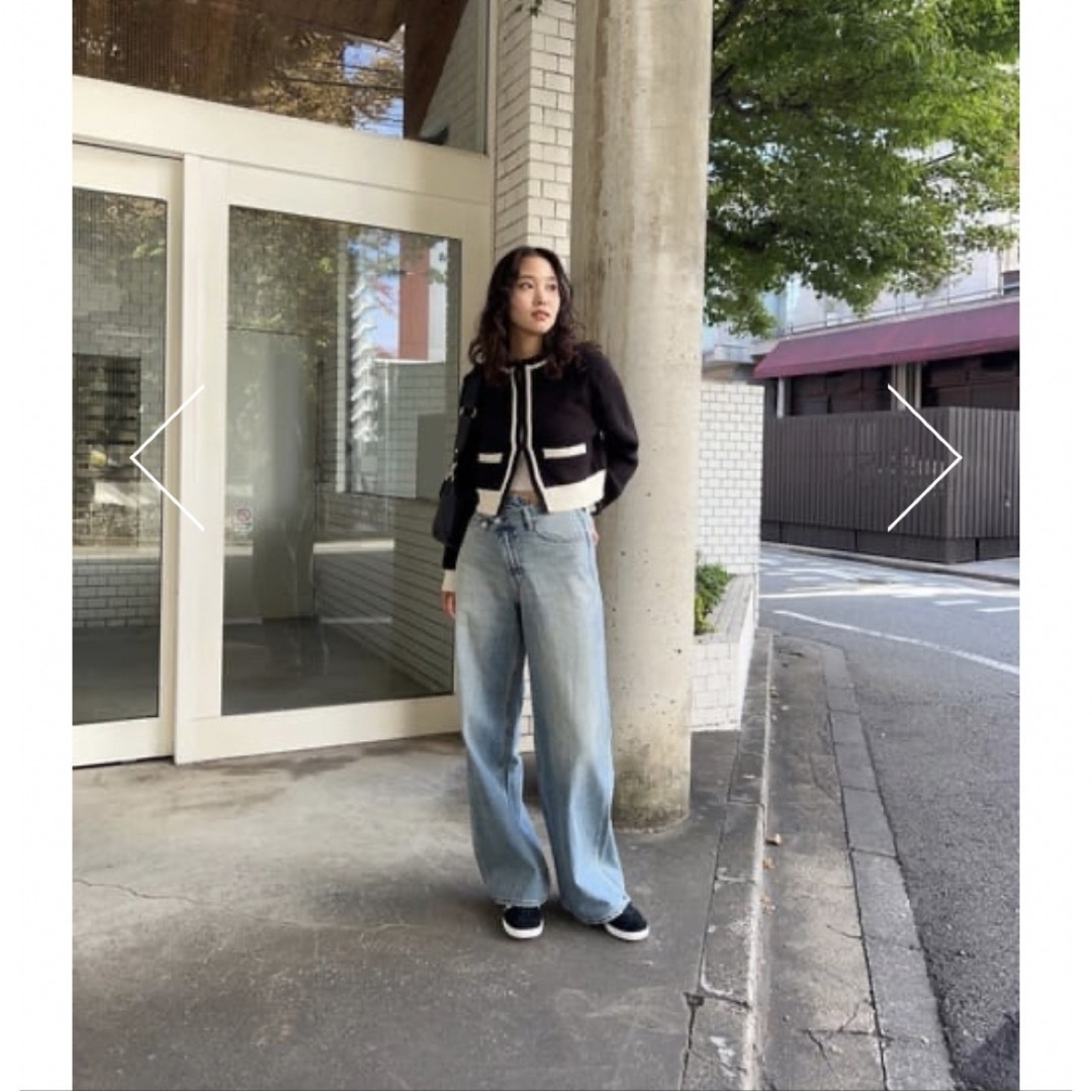 MOUSSY CROSS WAIST WIDE STRAIGHT♡ライトブルーデニム/ジーンズ