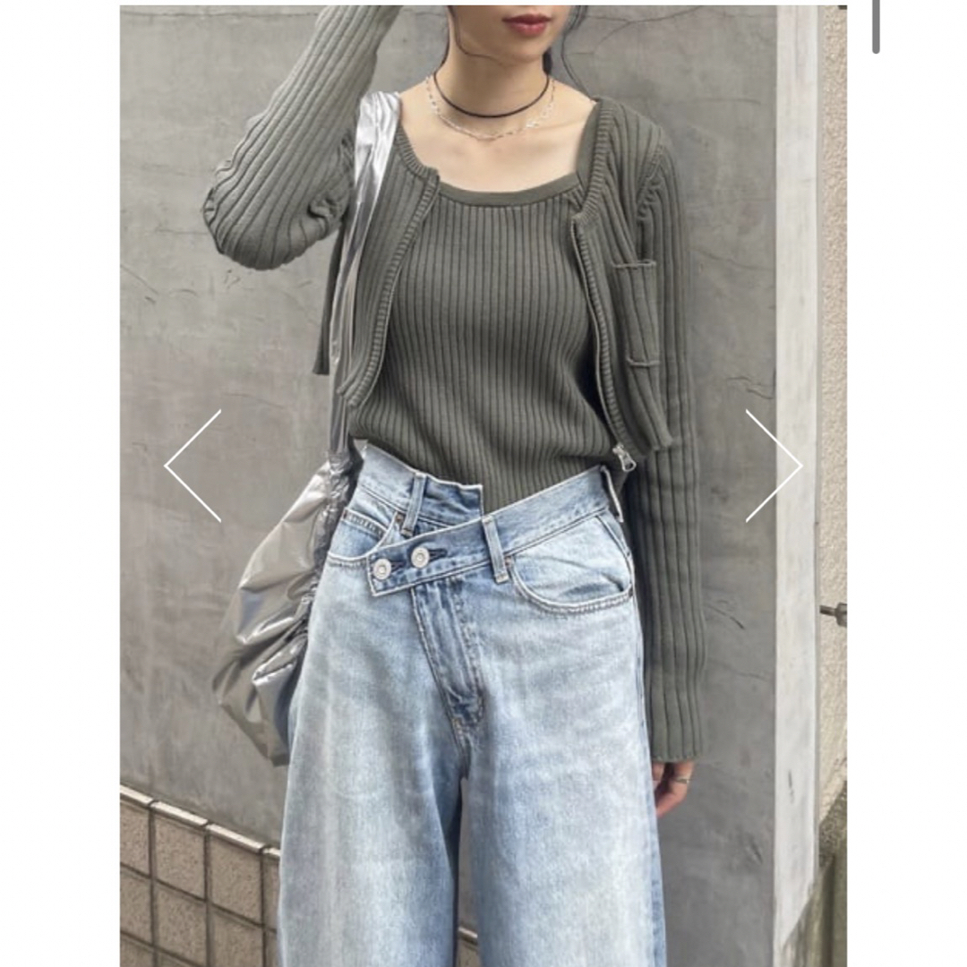 MOUSSY CROSS WAIST WIDE STRAIGHT♡ライトブルーデニム/ジーンズ