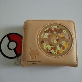 難あり格安　新品　ポケモン二つ折り財布　イーブイスパンコール柄　定価3,190円(キャラクターグッズ)