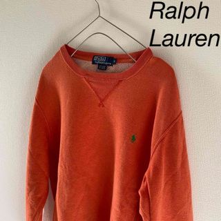 ポロラルフローレン(POLO RALPH LAUREN)のRalphLaurenラルフローレンスウェットトレーナーオレンジmMメンズY2K(スウェット)