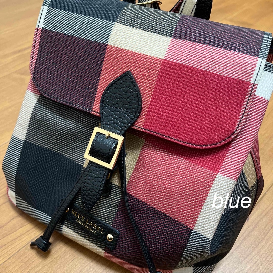 BLUE LABEL CRESTBRIDGE(ブルーレーベルクレストブリッジ)のブルーレーベルクレストブリッジ　リュック　バックパック　赤 レディースのバッグ(リュック/バックパック)の商品写真