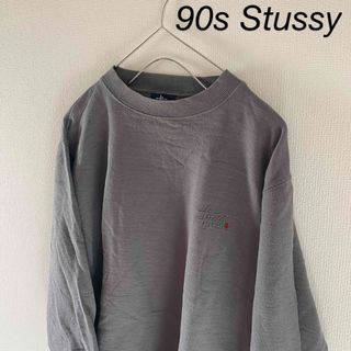 【レア】90sStussyステューシー紺タグスウェットトレーナーメンズ長袖L