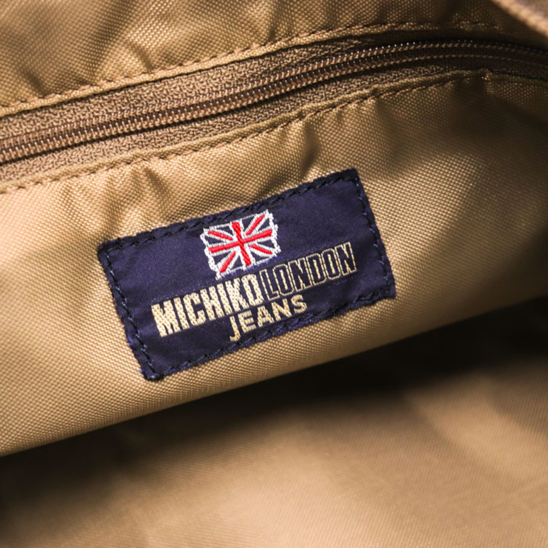 MICHIKO LONDON(ミチコロンドン)のミチコロンドン JEANS ショルダーバッグ ハンドバッグ 2way ロゴ 斜め掛け ブランド 鞄 レディース ブラウン MICHIKO LONDON レディースのバッグ(ショルダーバッグ)の商品写真