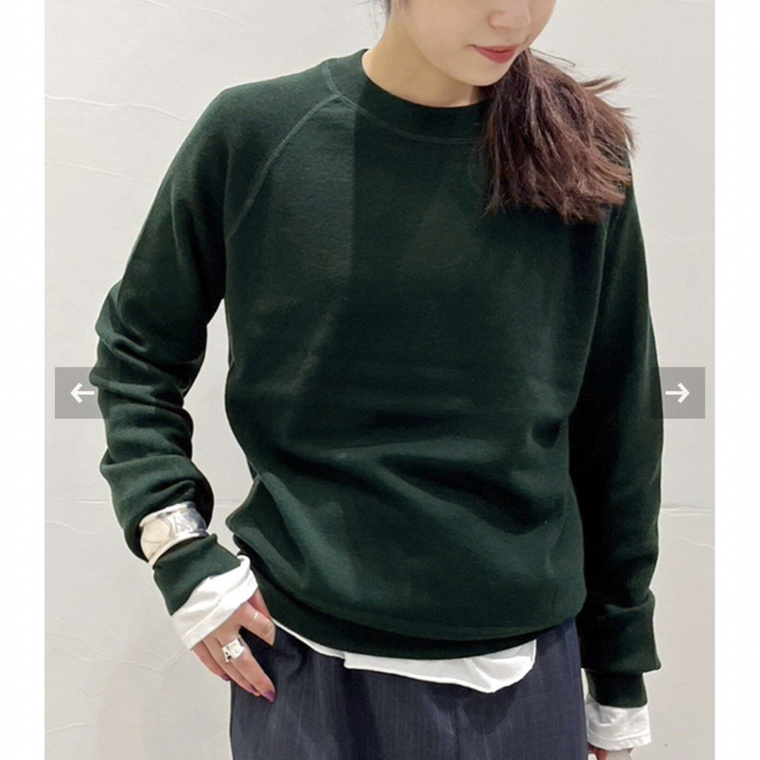 DEUXIEME CLASSE(ドゥーズィエムクラス)の<AP STUDIO>New sweat like Knit GREEN レディースのトップス(ニット/セーター)の商品写真