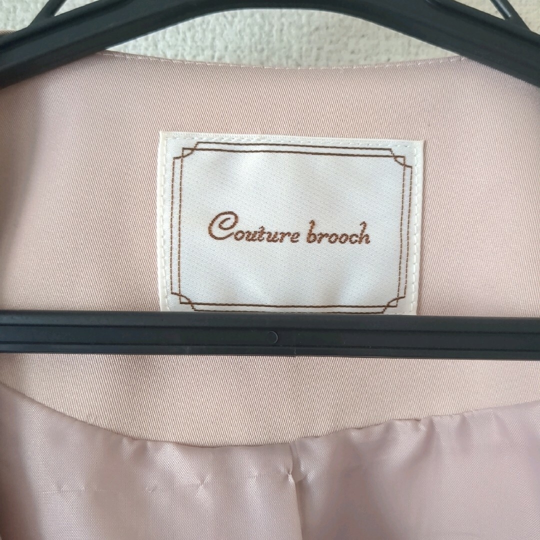 Couture Brooch(クチュールブローチ)の美品♪Couture Brooch クチュールブローチ ノーカラブルゾン リボン レディースのジャケット/アウター(ブルゾン)の商品写真