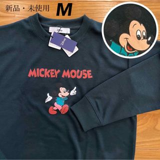 ミッキーマウス(ミッキーマウス)の専用【M】ミッキー レトロ風　長袖トレーナー　レディース●メンズ　ディズニー(トレーナー/スウェット)