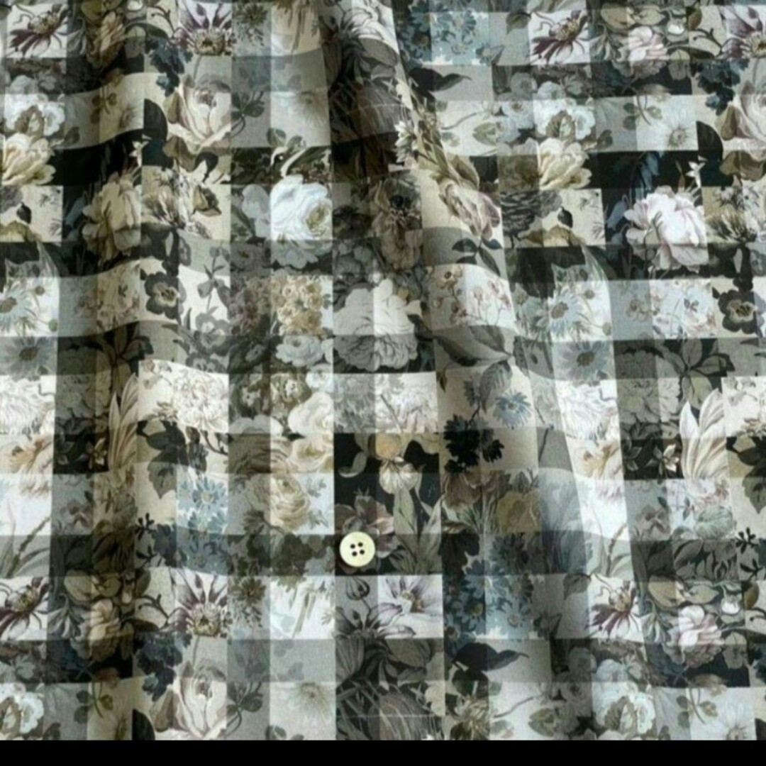 LIBERTY　アーカイブギンガム　C色　グレージュ　生地幅×2m ハンドメイドの素材/材料(生地/糸)の商品写真