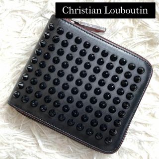 Christian louboutin 財布 スパイクミックス グレー シルバー