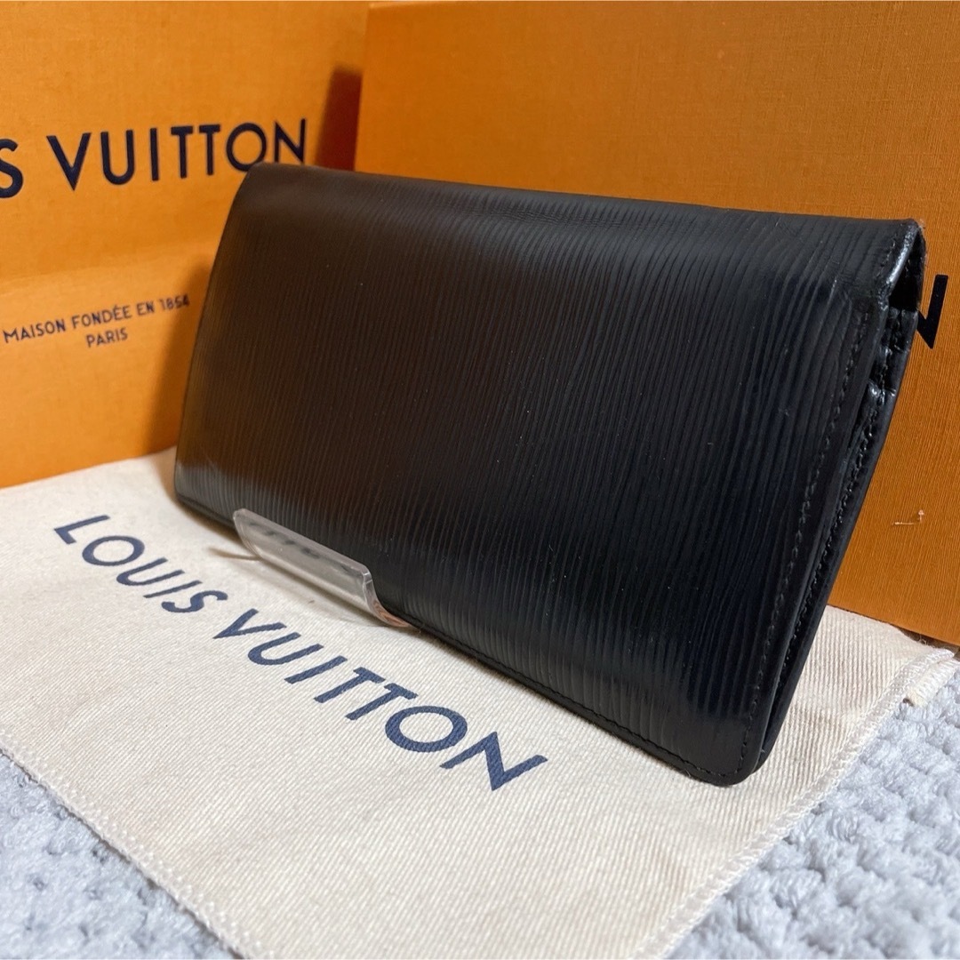 LOUIS VUITTON(ルイヴィトン)の【美品】 ルイヴィトン ポルトフォイユ ブラザ エピ　ノワール 長財布 メンズのファッション小物(長財布)の商品写真