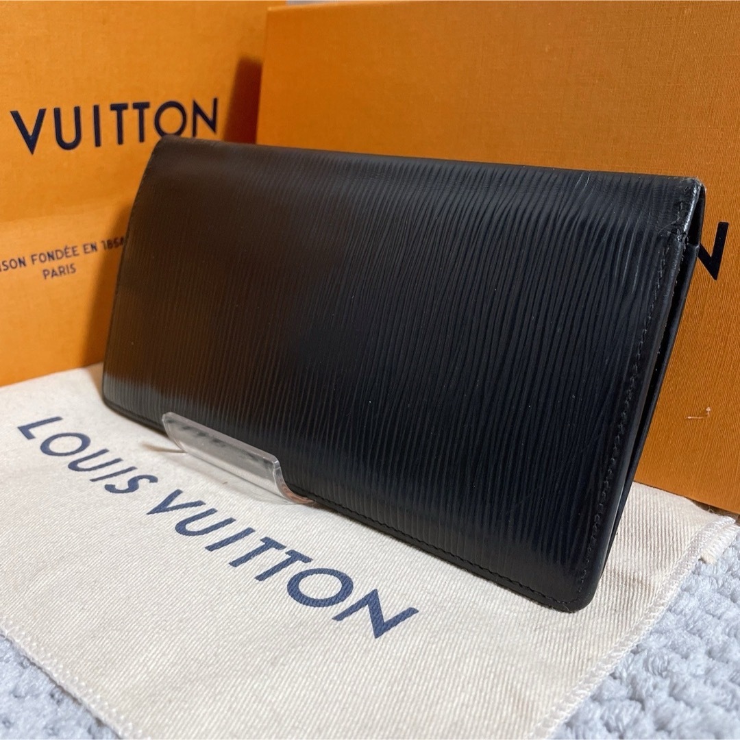 LOUIS VUITTON(ルイヴィトン)の【美品】 ルイヴィトン ポルトフォイユ ブラザ エピ　ノワール 長財布 メンズのファッション小物(長財布)の商品写真